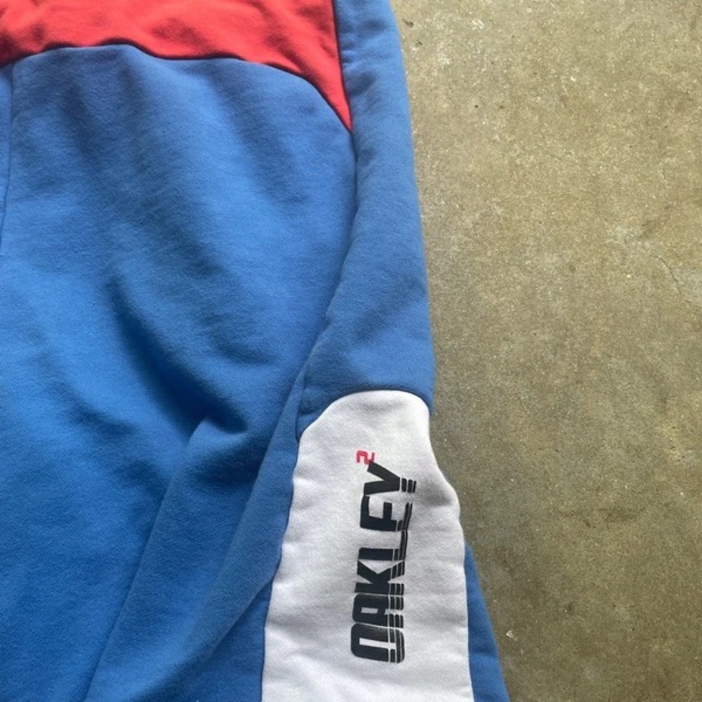 Oakley Royal Blue Athletic Shorts with White Panels - Picture 3 of 4